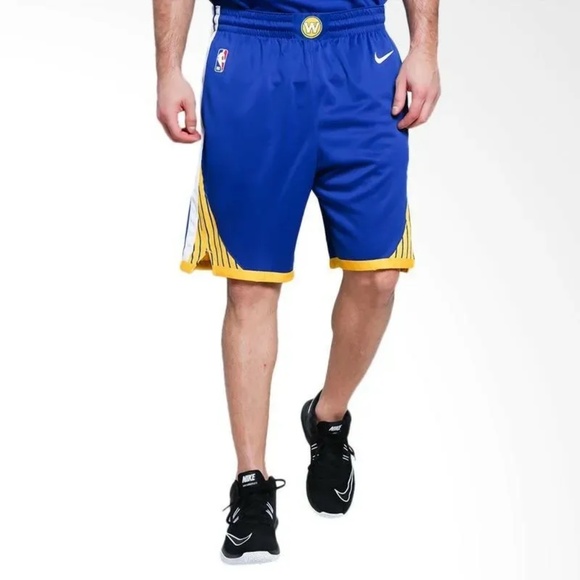 Nike Golden State Warriors Aeroswift Authentic Shorts 866383-495 (Blue/Gold) - Picture 4 of 4